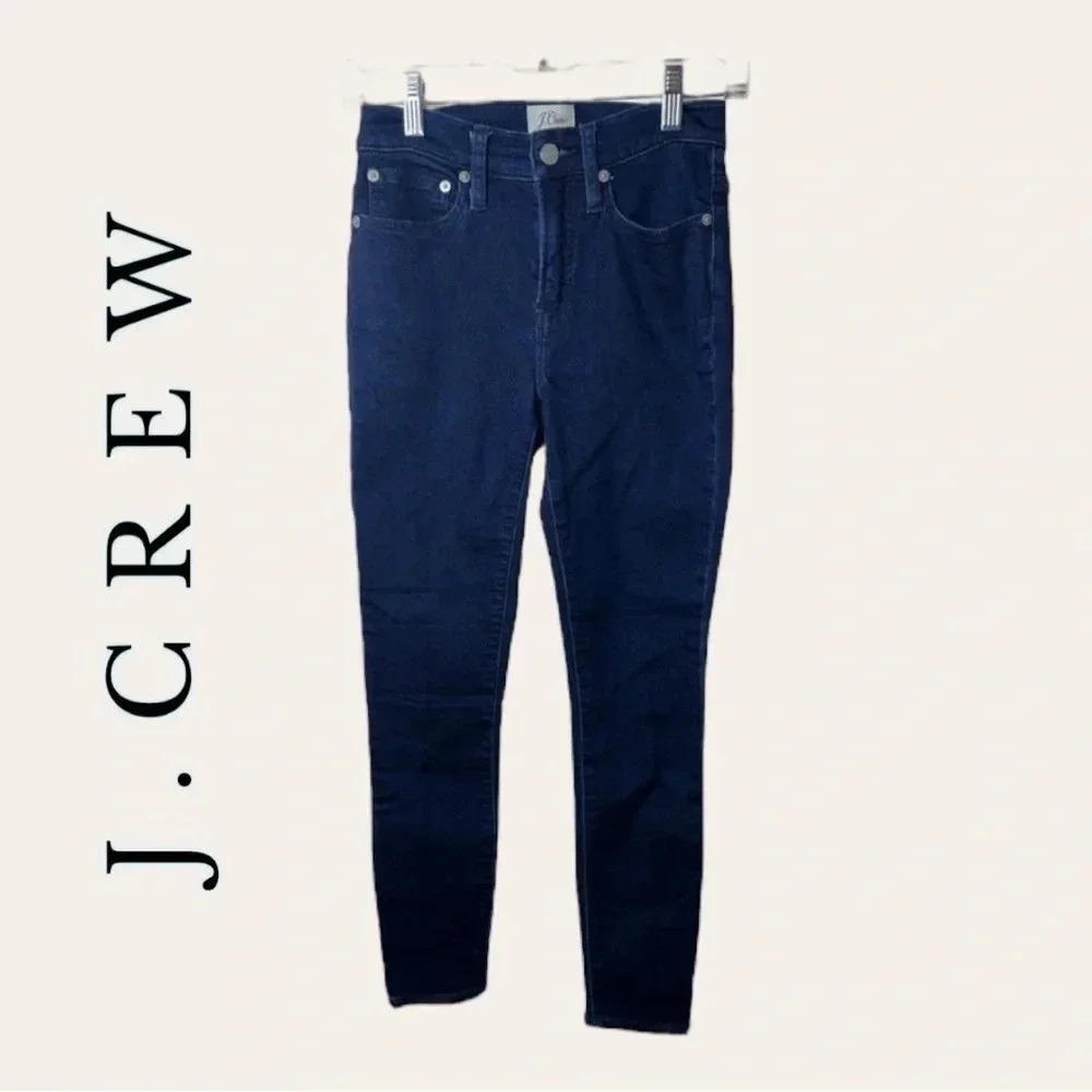 0714. J. CREW DARK WASH SKINNY DENIM JEANS SIZE 25 5 POCKET DESIGN ZIPPER/BUTTON